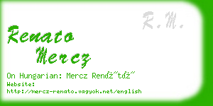 renato mercz business card